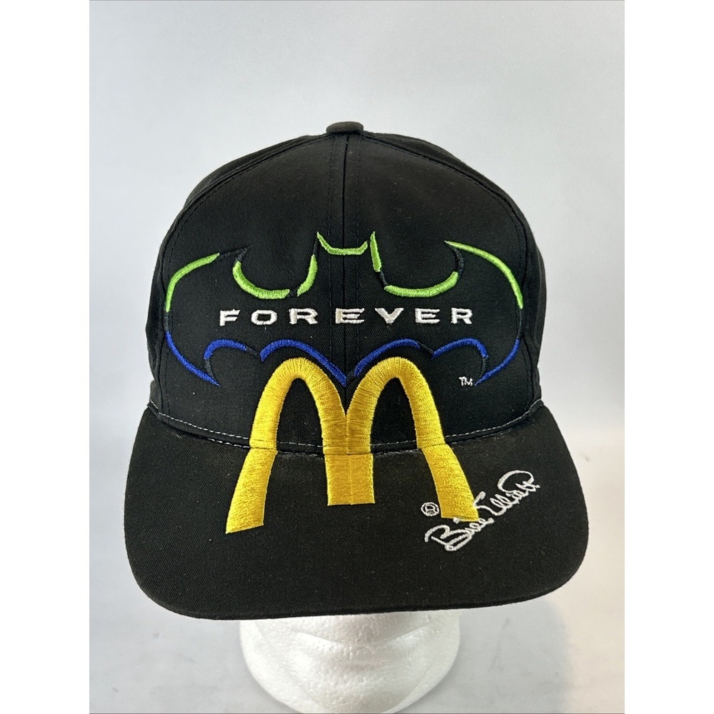 Vintage Bill Elliott Hat Cap Snap Back Batman Forever McDonalds Nascar 1995 AJD